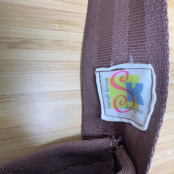 Sarah Kruse Designs Seatbelt Purse Bag Mini Shoulder Brown Blue‎ Y2K - Picture 4 of 6